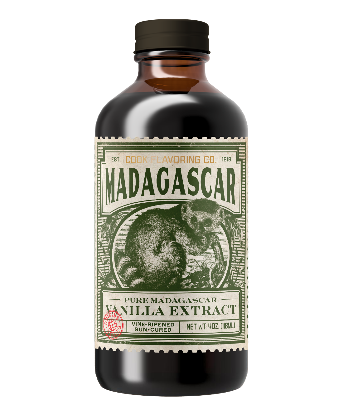Single Origin Pure Madagascar Vanilla Extract - 118ml/4oz