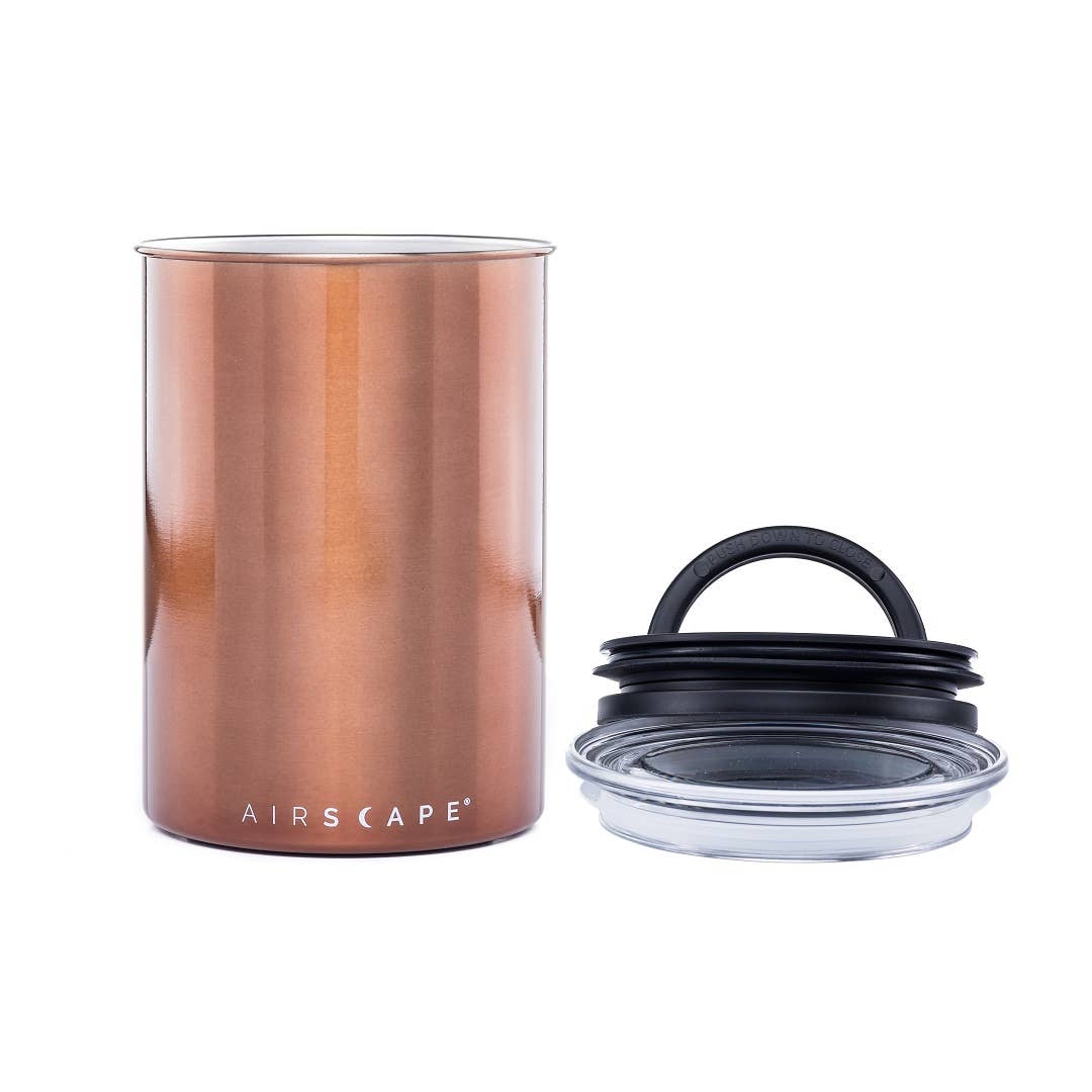 Airscape 250g Classic Stainless Steel Canister: Charcoal - Matte Black