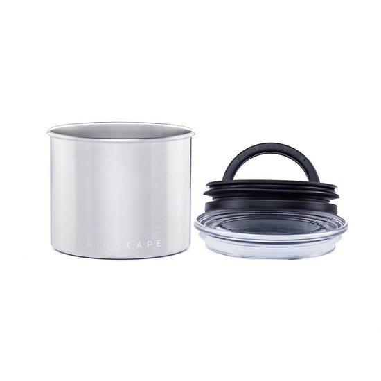Airscape 250g Classic Stainless Steel Canister: Charcoal - Matte Black