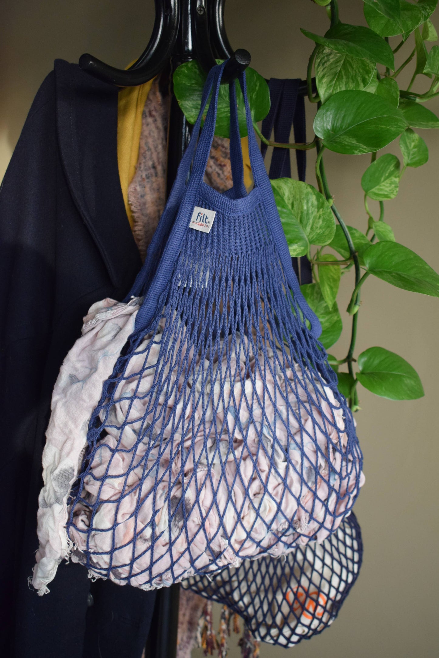 Net Shopping Bag Ink small handles