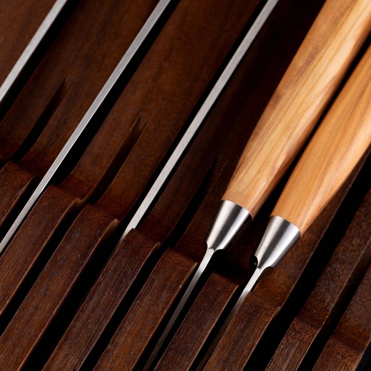 In Drawer Knife Holder - 11 Slot - Acacia (16 1/4" x 6 1/4")