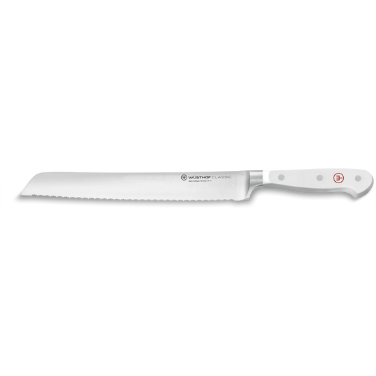 Wusthof 9" Double Serrated Bread Knife - Classic White