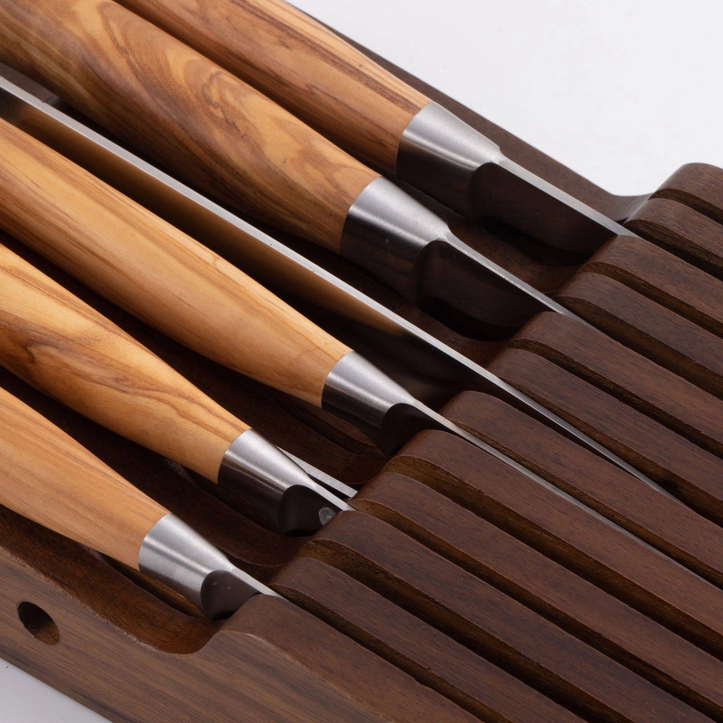 In Drawer Knife Holder - 11 Slot - Acacia (16 1/4" x 6 1/4")