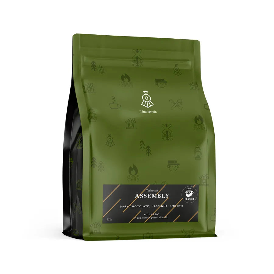 Timbertrain coffee beans - Assembly - dark chocolate, hazelnut  227 g