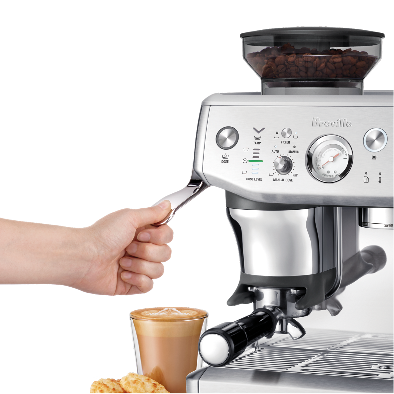 Breville Barista Express Impress - Damson Blue