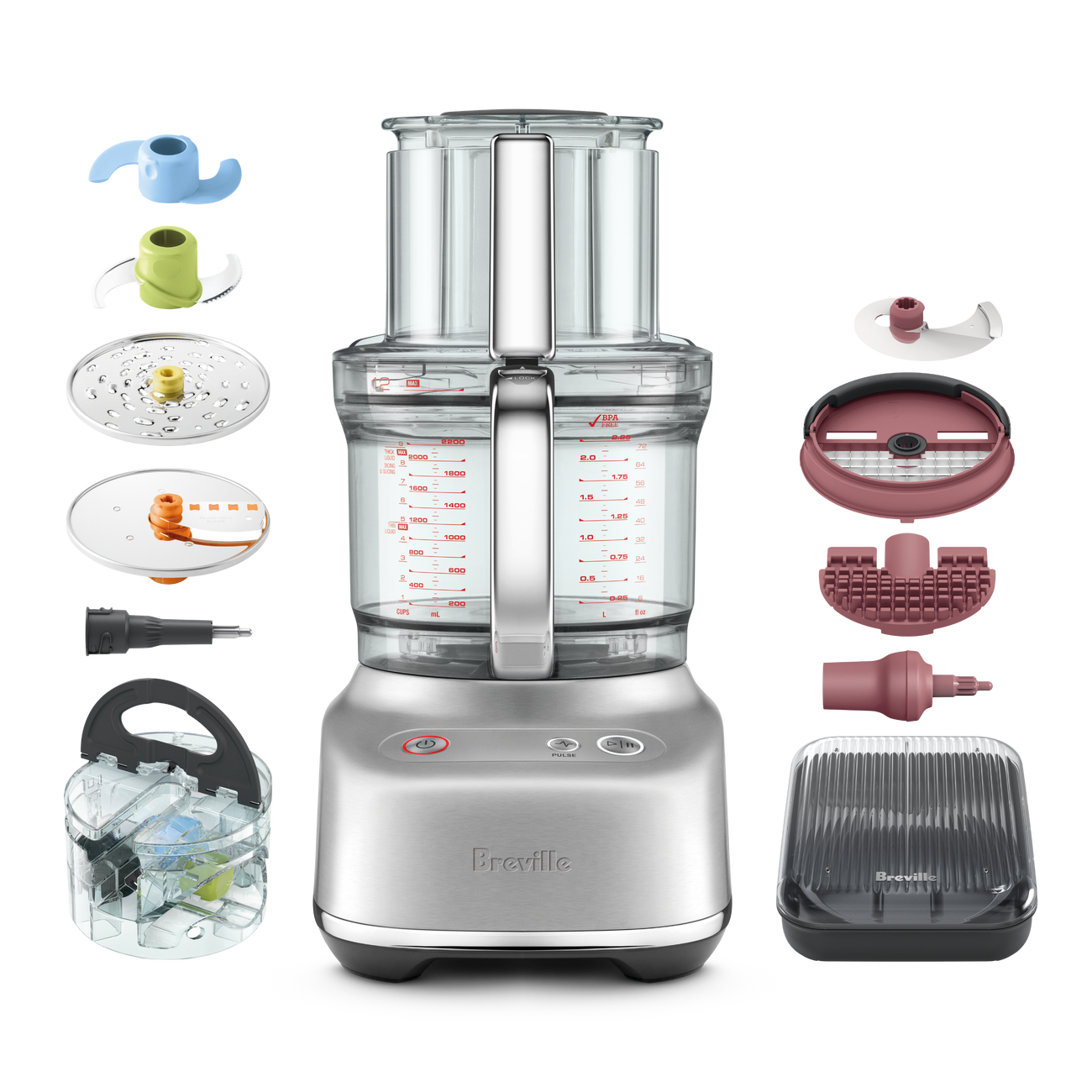 Breville Paradice 12 Food Processor - Brushed Stainless