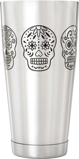Barfly - Stainless Steel Silver Skull Cocktail Shaker Set 28oz