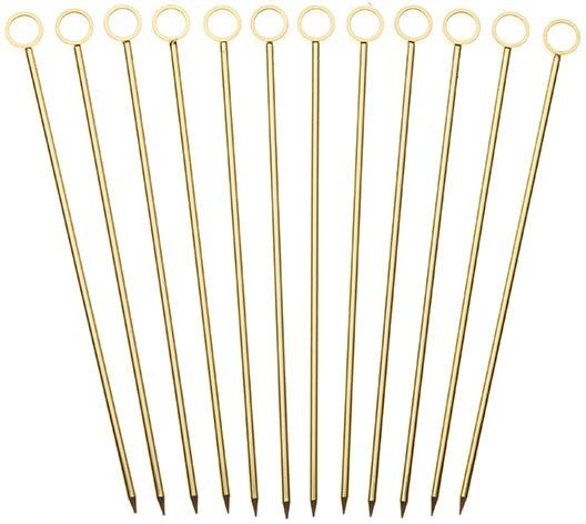 Barfly - Gold Cocktail Pick with Circle Set/12