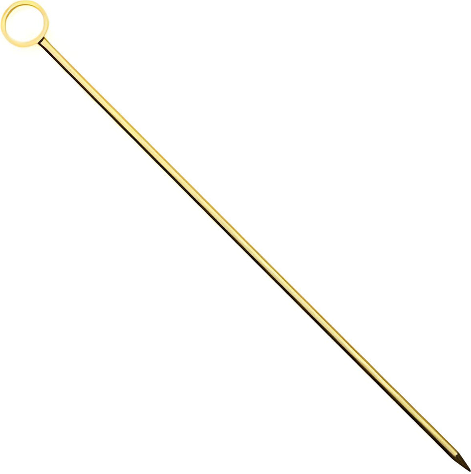 Barfly - Gold Cocktail Pick with Circle Set/12