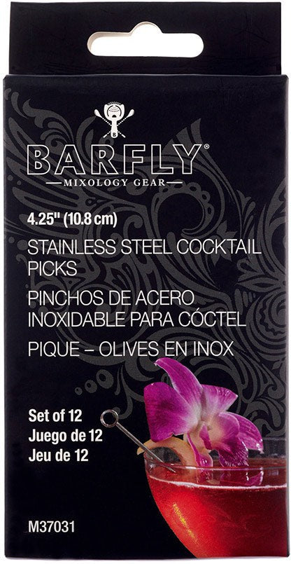 Barfly - Stainless Steel Cocktail Pick with Circle Set/12