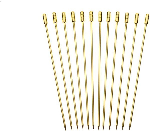 Barfly - Gold Cocktail Pick w/Grove Top Set/12