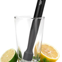 Barfly - Black Composite Muddler With Textured Bottom 8.25"