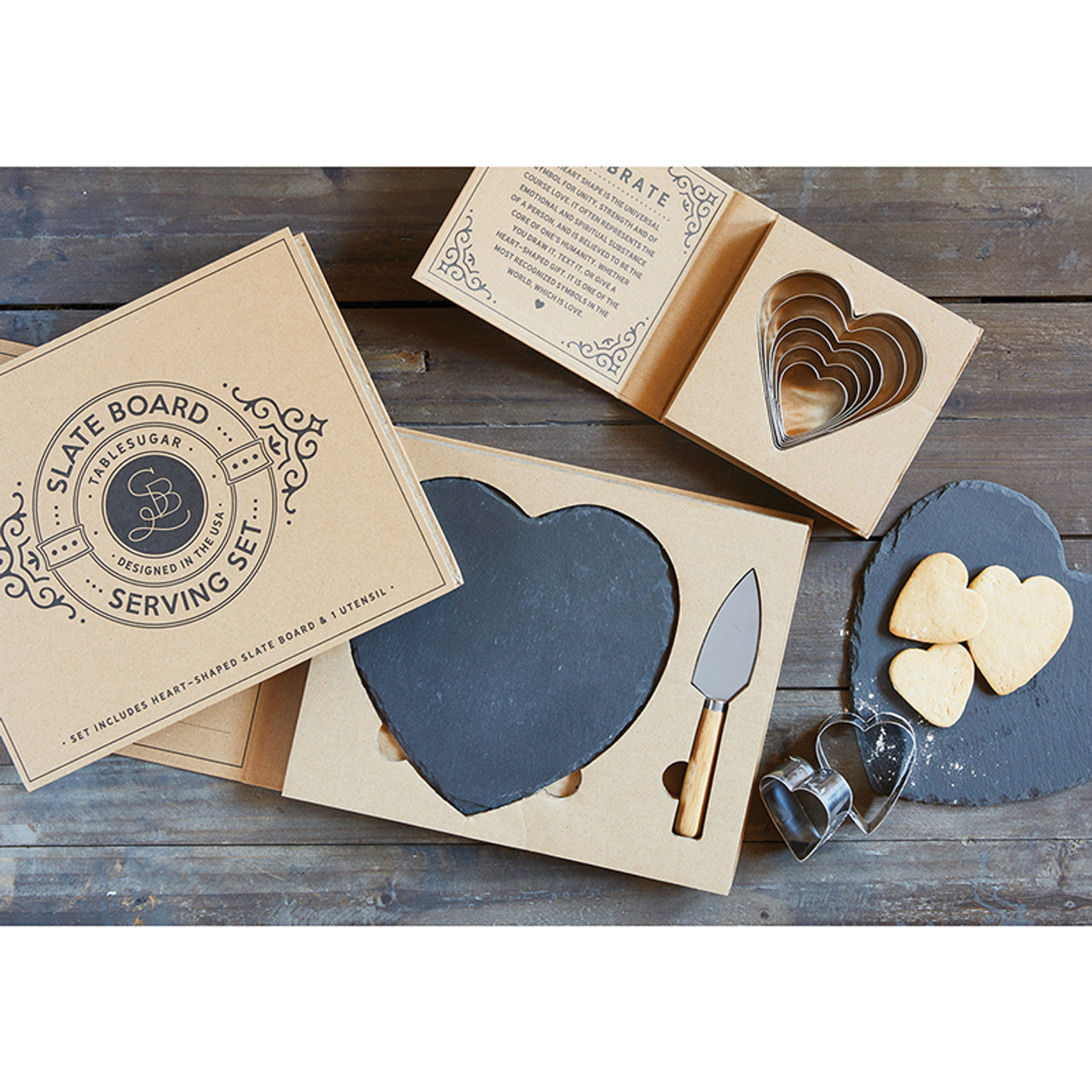 Slate Board Serving Set