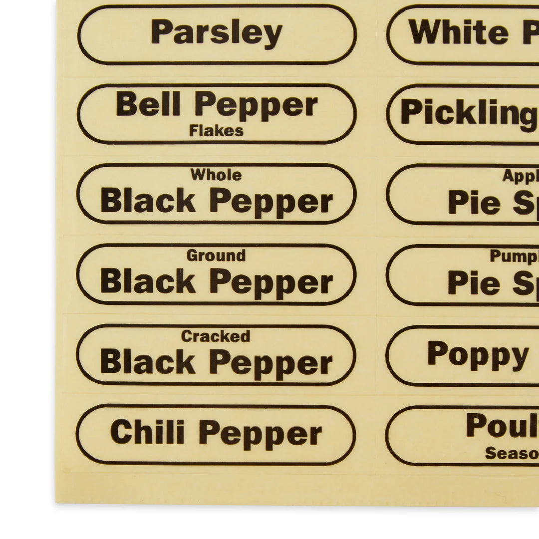 Clear Spice Labels S/84