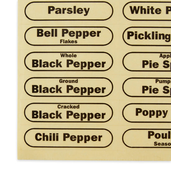 Clear Spice Labels S/84