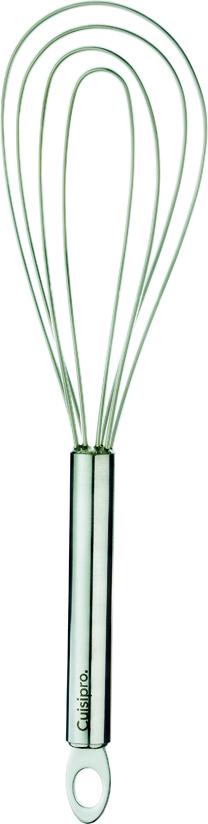 Flat Whisk 10" SS Frosted Silicone