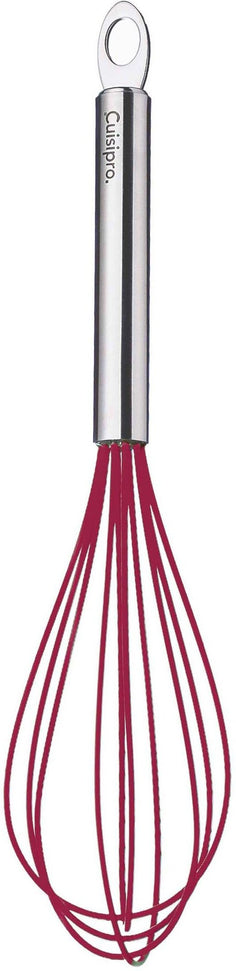 Whisk 8" SS Red Silicone