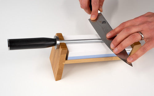 Shun 3pc Whetstone Sharpening System w Honing Steel