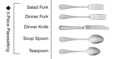 Puddifoot Dijon Satin 5pc Place Setting