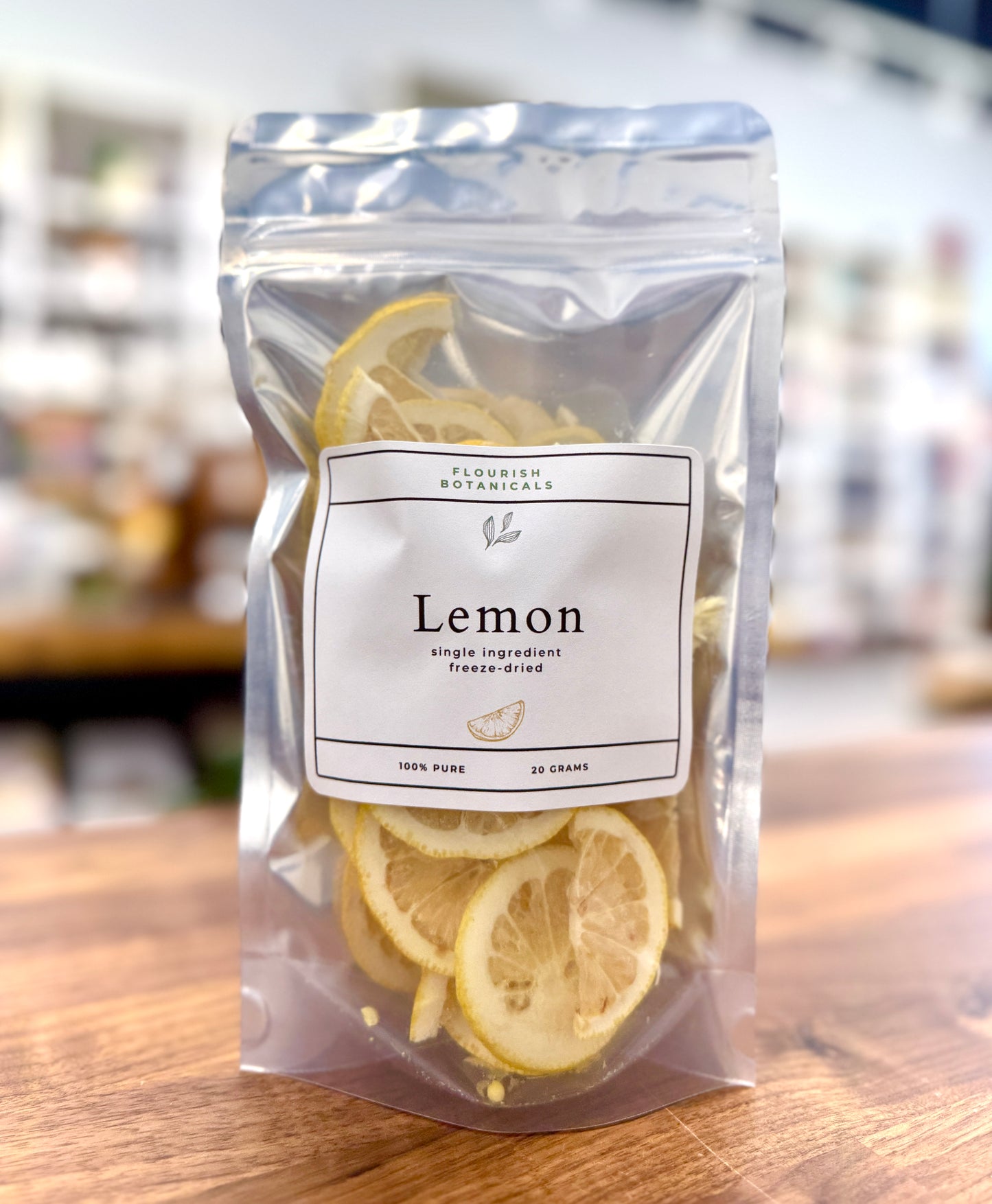 Freeze Dried Lemon Slices - 20g Flourish Botanicals