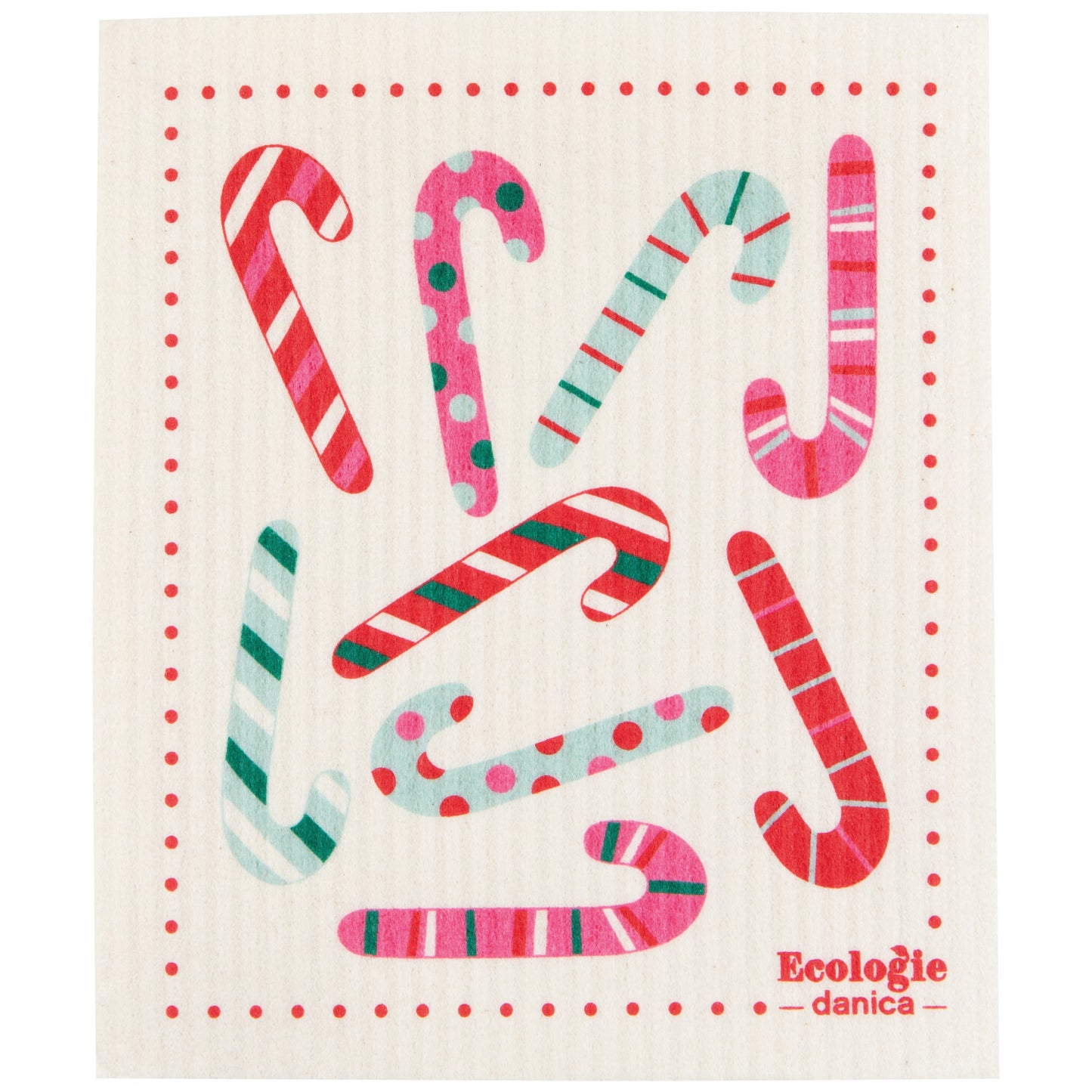Swedish Dishcloth -  Merry Mints Christmas