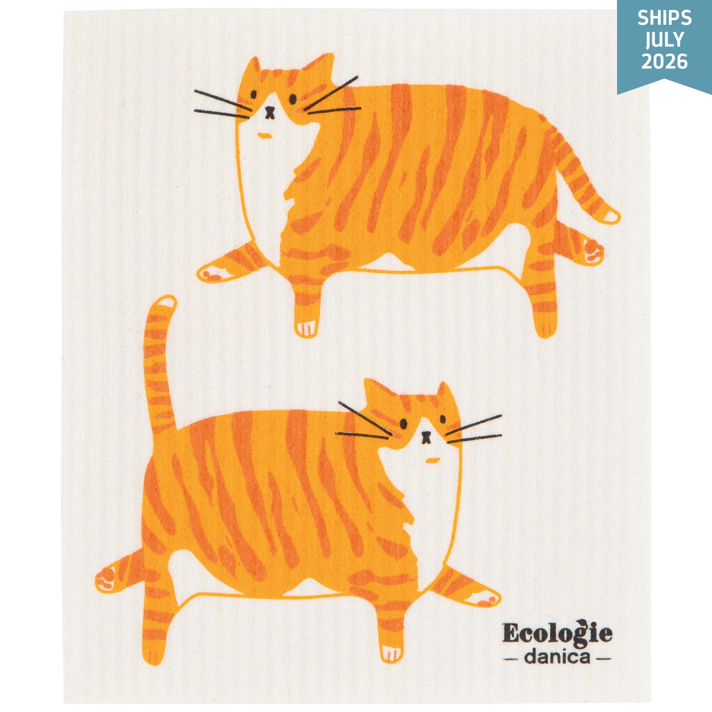 Swedish Dishcloth - Ginger Cat
