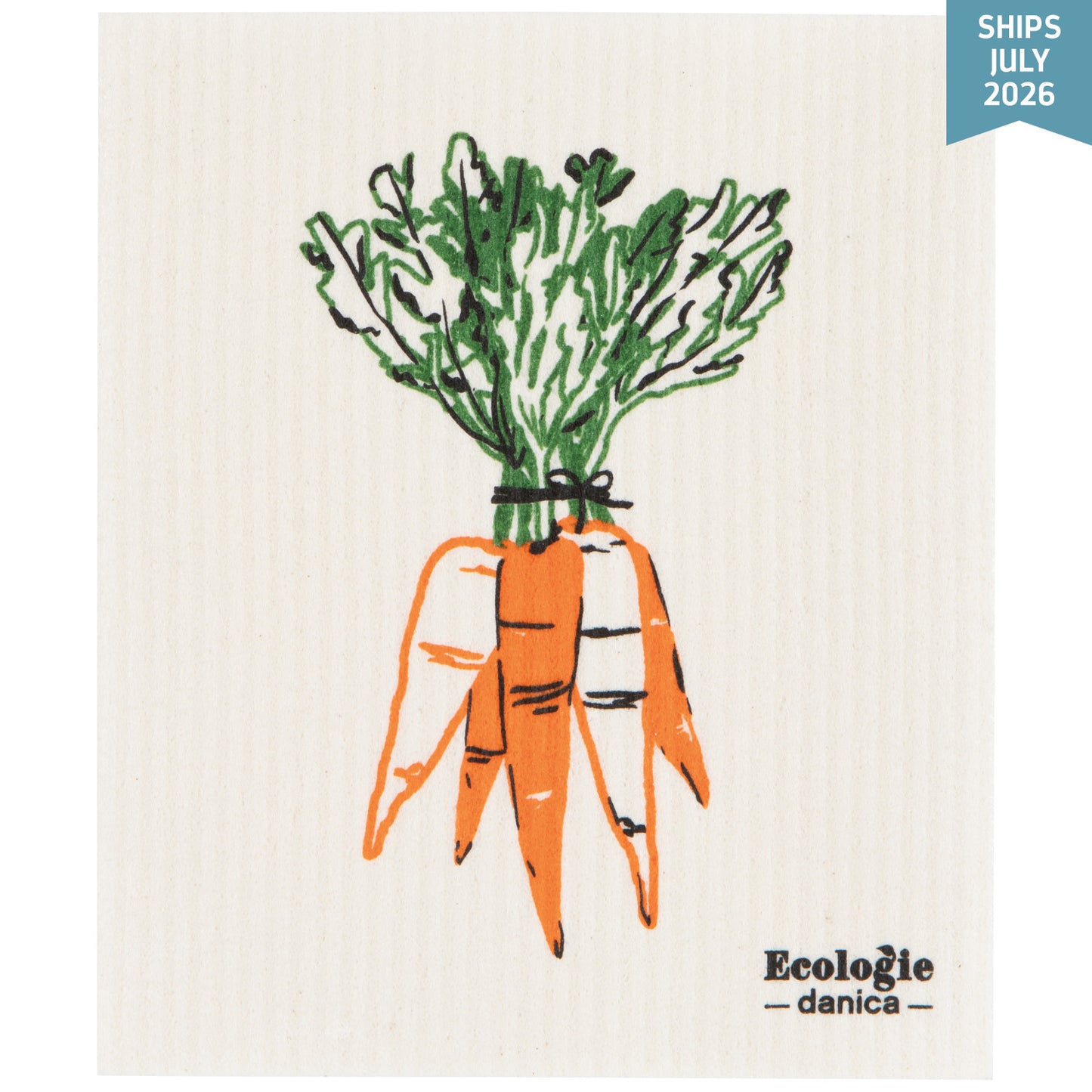 Swedish Dishcloth - Veggie Stand Carrots