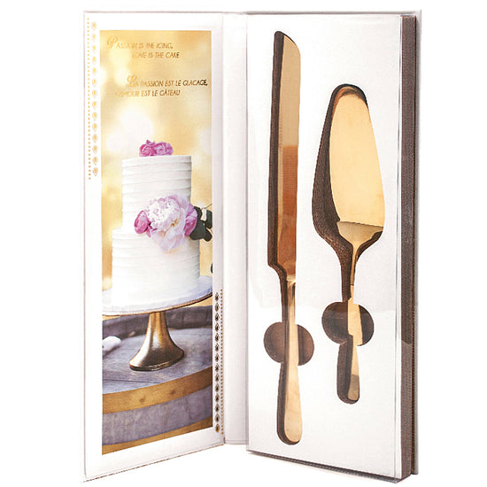 Cake Serving Set — Gold