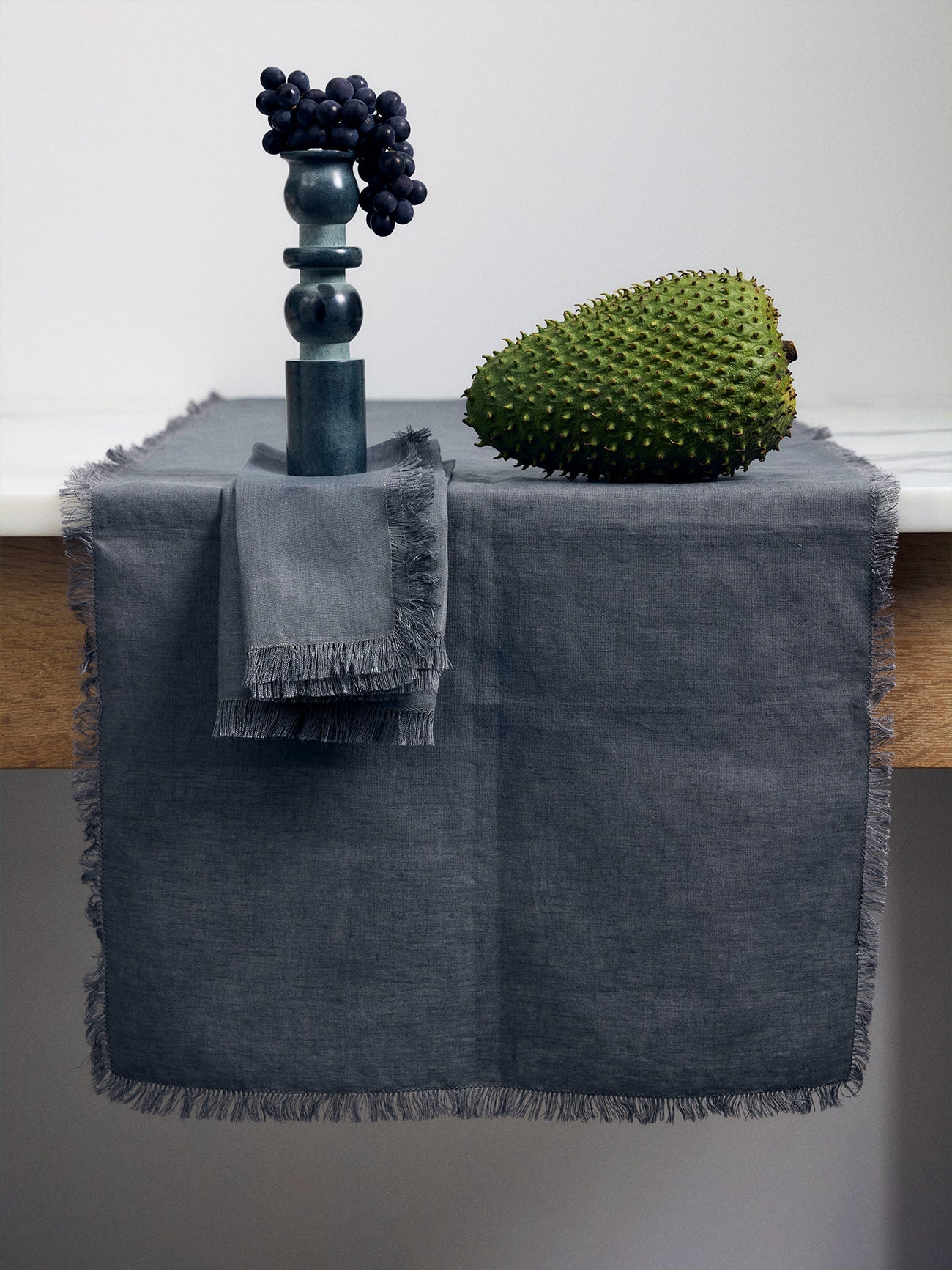 førs studio table runner and napkin set - slate (40% off at checkout)