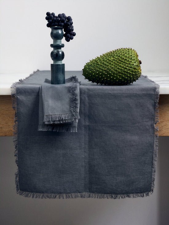 førs studio table runner and napkin set - slate (40% off at checkout)