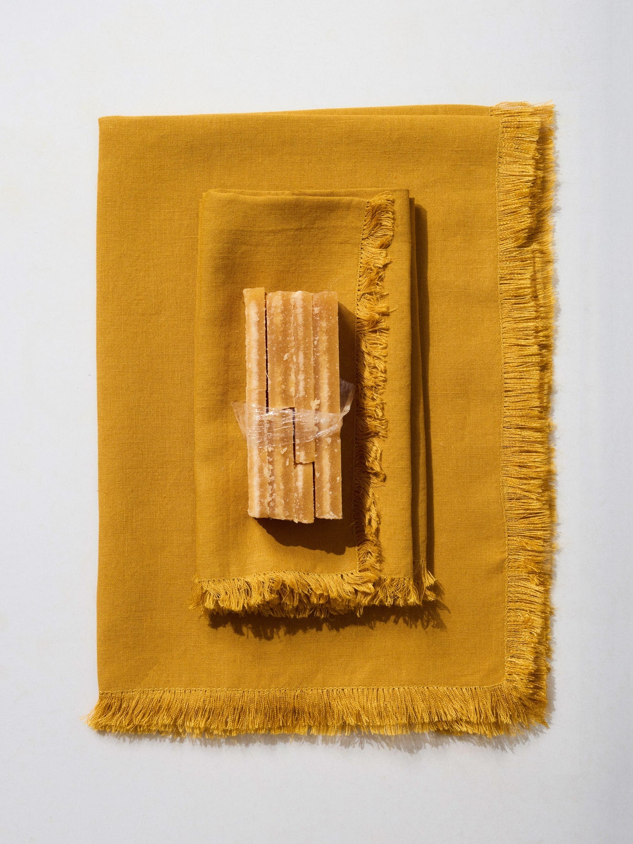 førs studio table runner and napkin set - ochre (40% off at checkout)