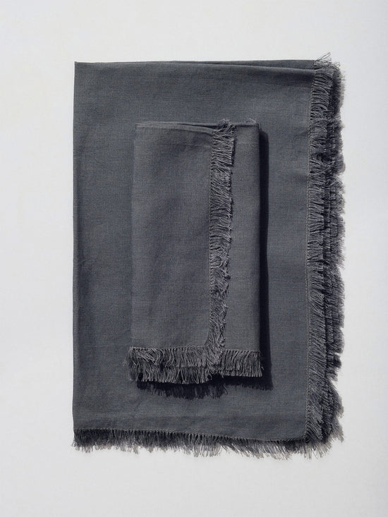 førs studio table runner and napkin set - slate (40% off at checkout)