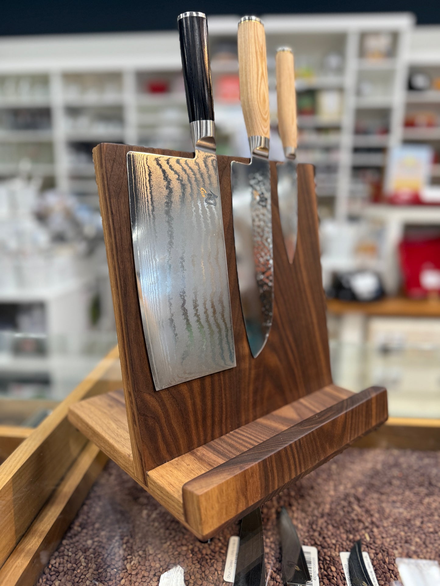 Walnut Magnetic Knife Stand *made on Vancouver Island*