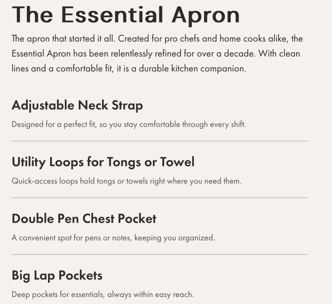 Hedley & Bennett The Essential Apron - Rifle Rosa Natural