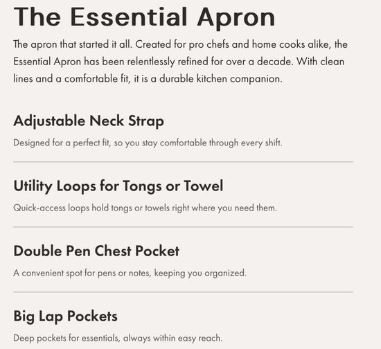 Hedley & Bennett The Essential Apron - Rifle Rosa Natural