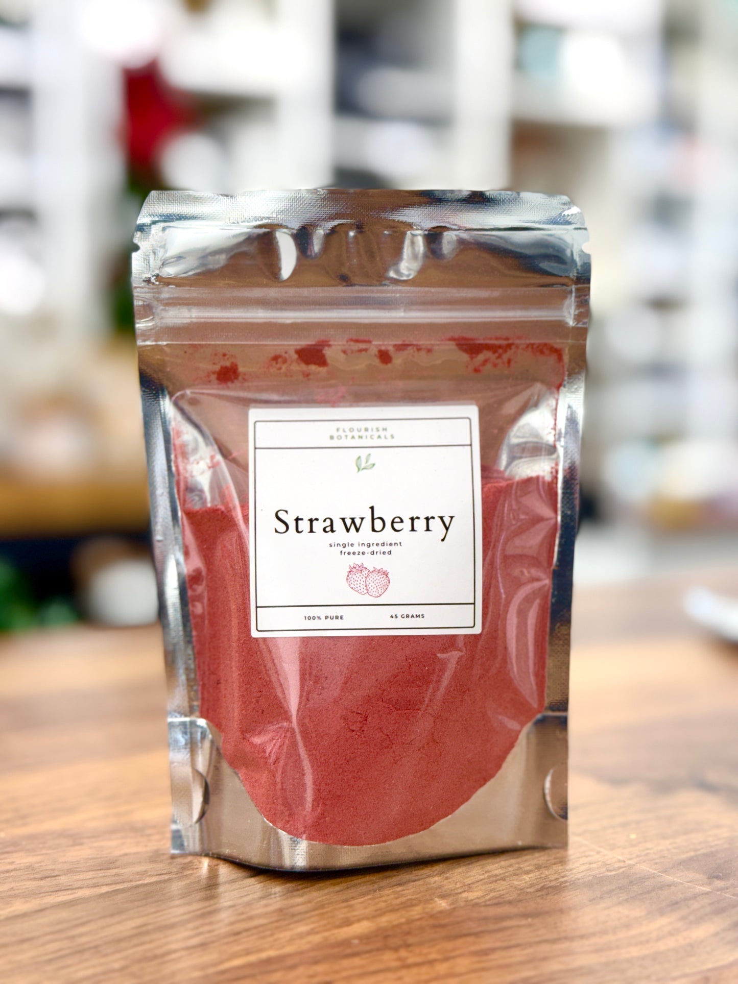 Freeze Dried Strawberry Powder - 45g - Flourish Botanicals