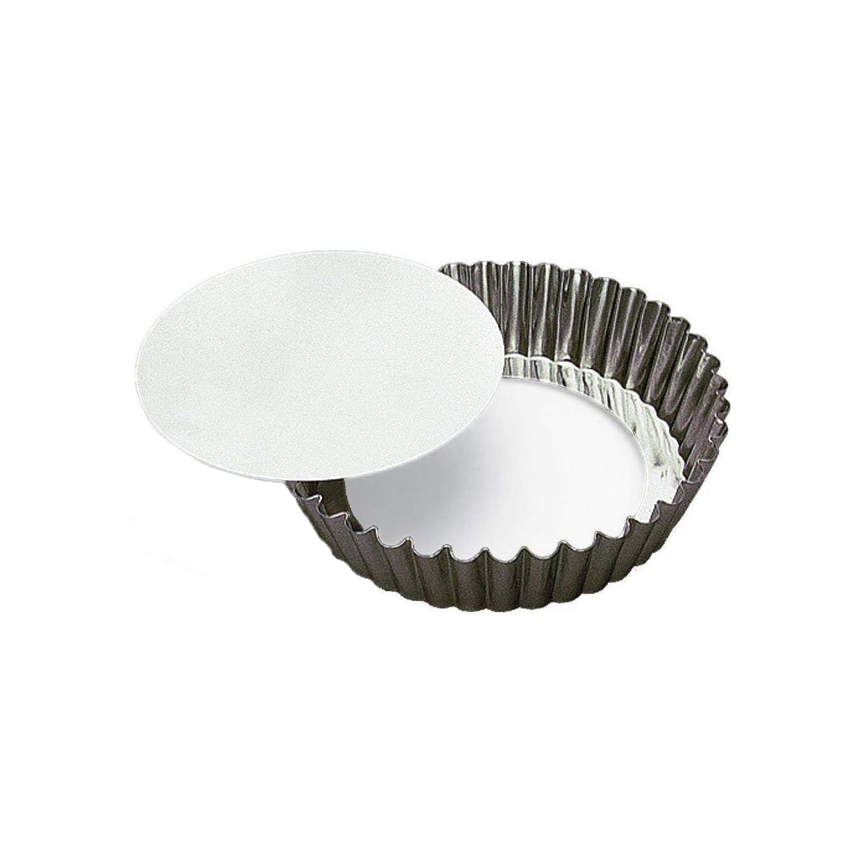 Gobel Fluted Quiche Mold Round w Narrow Base 20x4.5cm