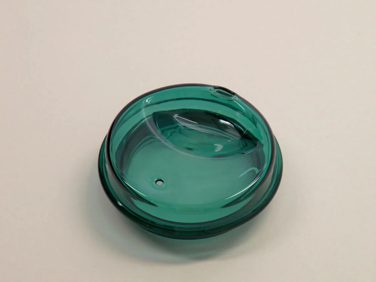 8oz Teal Good Cuppa Double Wall Glass Takeaway Cup
