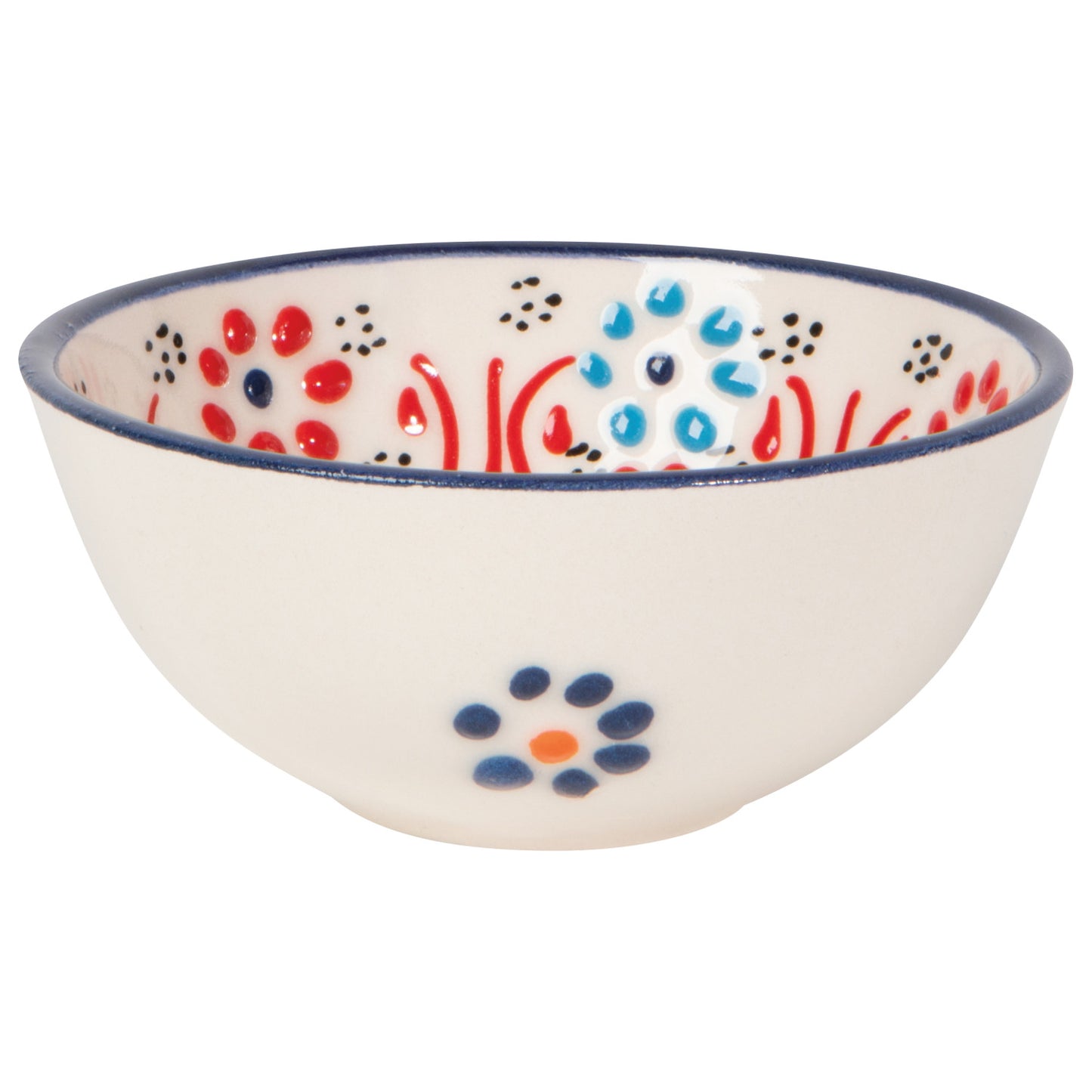 Hand-painted Turkish Bowl 3.5" - Evani White
