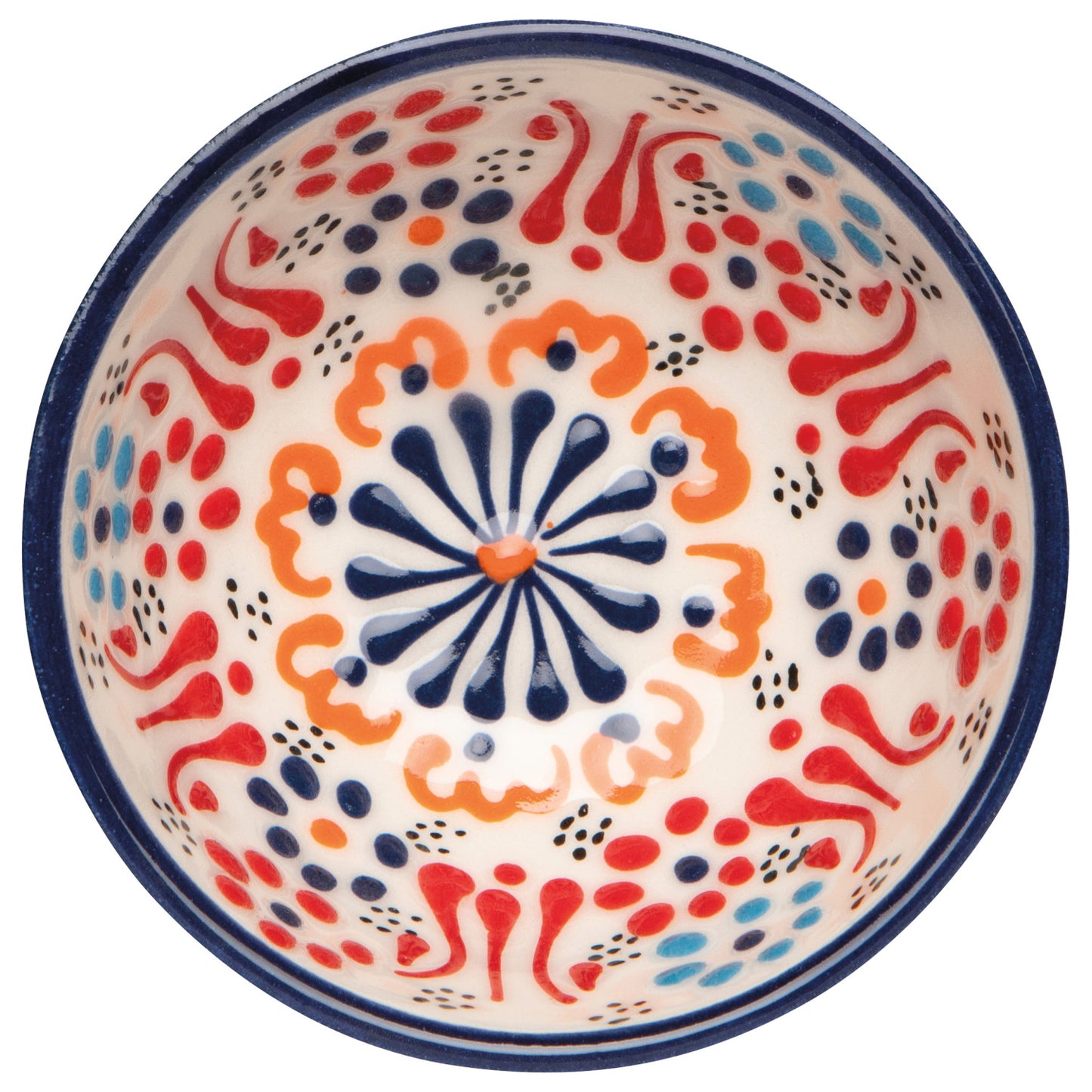 Hand-painted Turkish Bowl 3.5" - Evani White