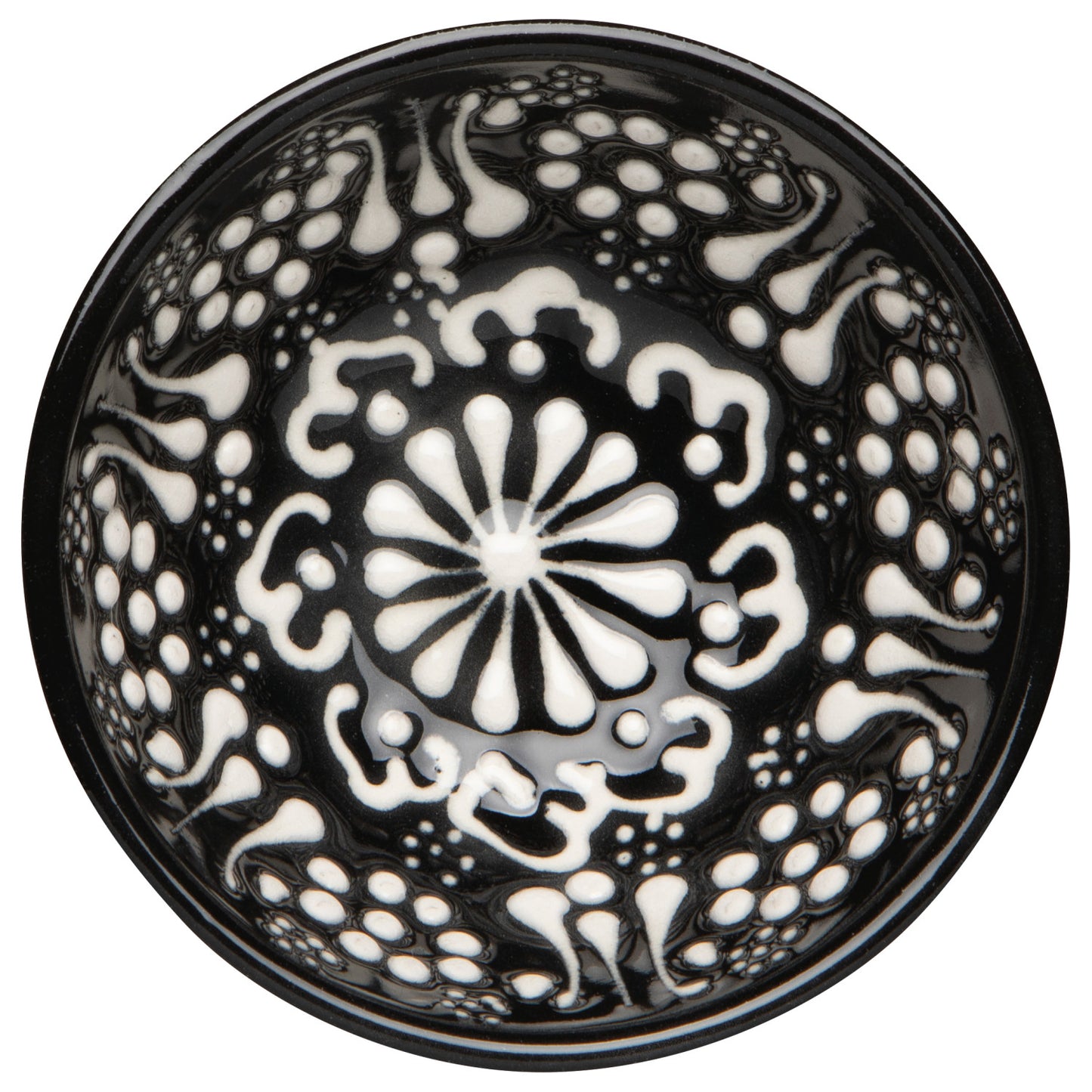 Hand-painted Turkish Bowl 3.5" - Evani Black