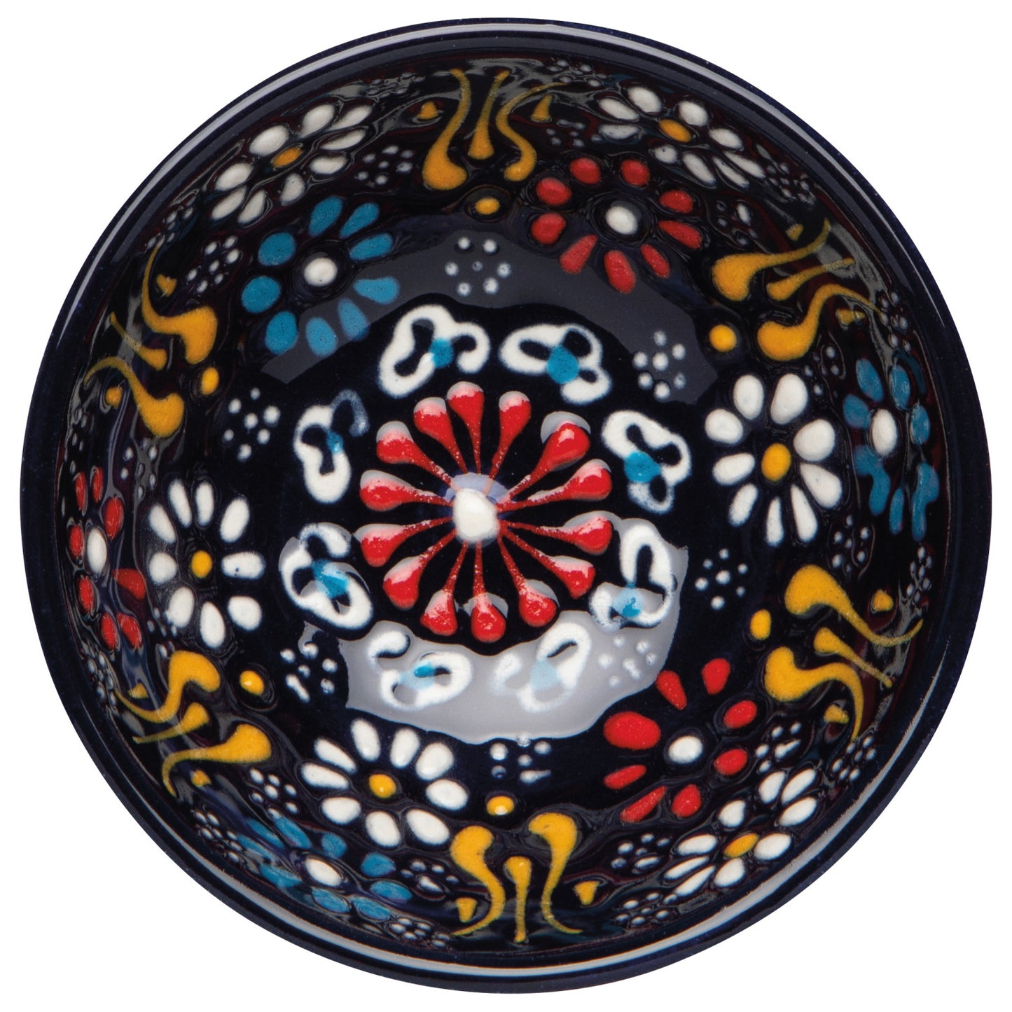 Hand-painted Turkish Bowl 3.5" - Evani Azure