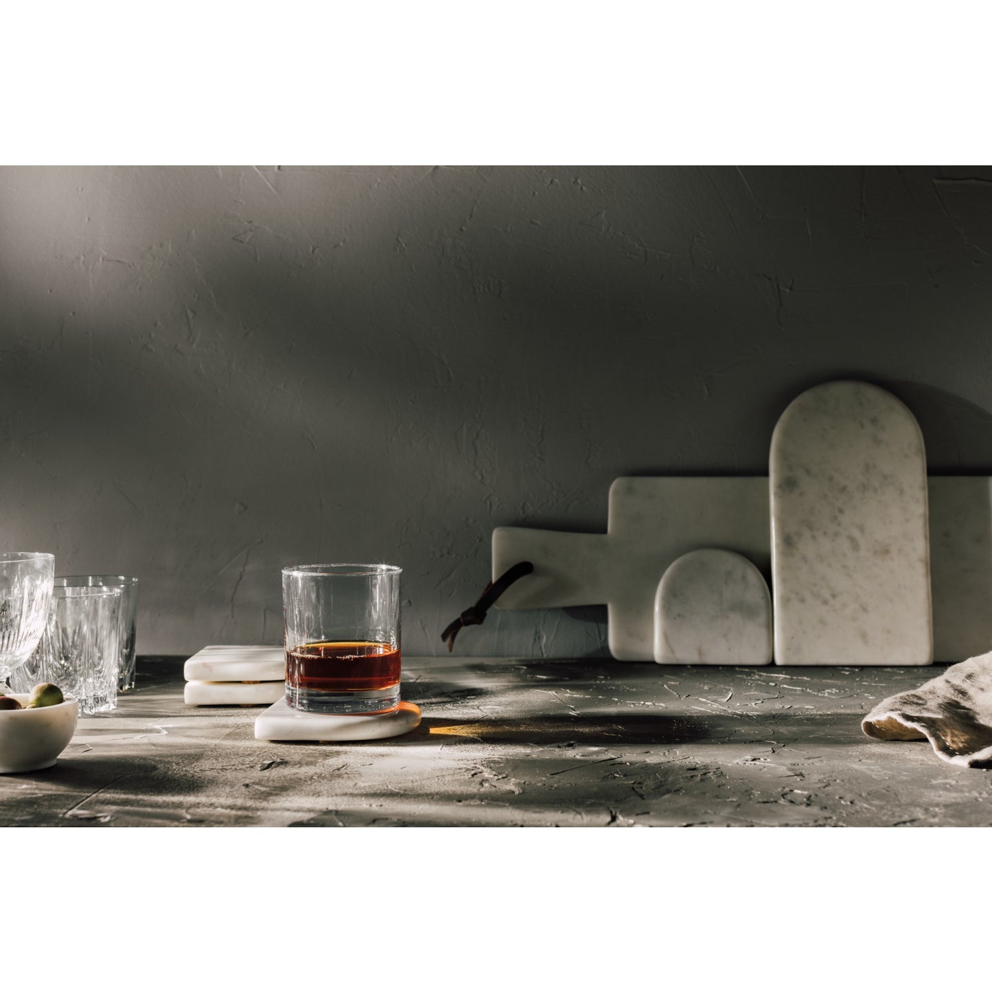 Marble Coasters - White Arch Marble set/4 (40% off at checkout)