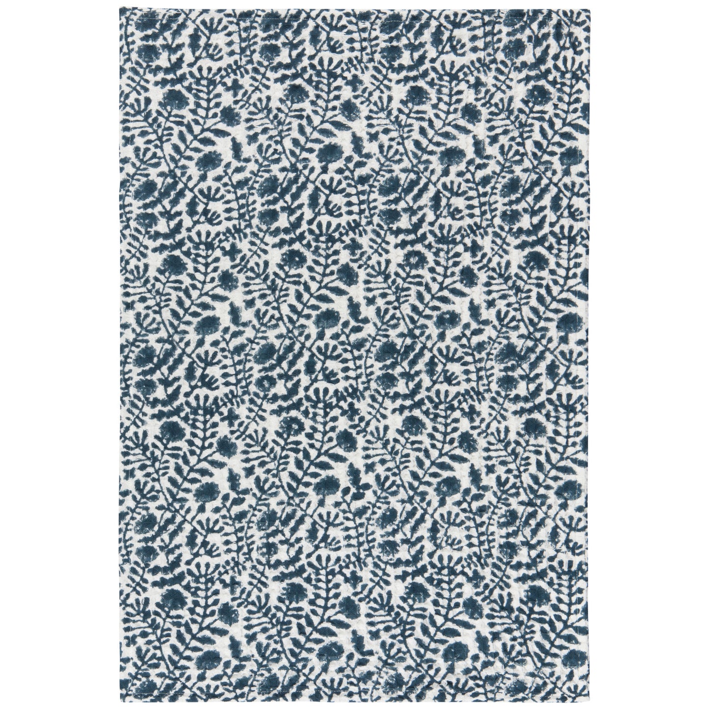 Waffle Tea Towel Jasmine Block Print