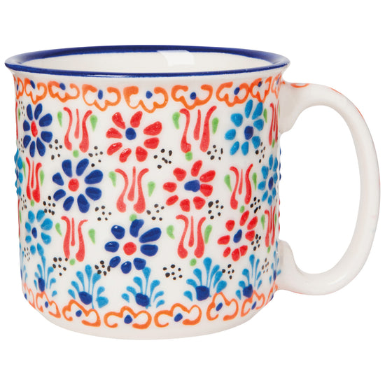 Mug 12oz - Evani White (Turkish Hand-painted) (40% off at checkout)