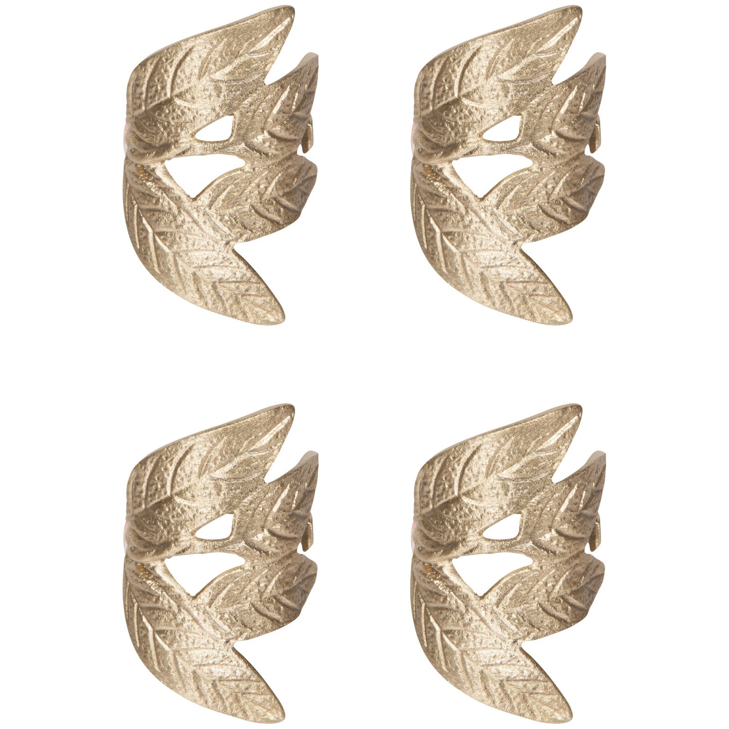 Frond Metal Napkin Rings Set/4 (40% off at checkout)