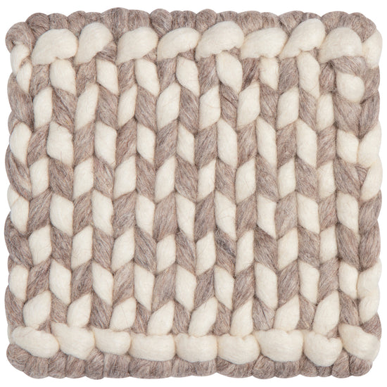 Braid Felt Wool Trivet - Flint