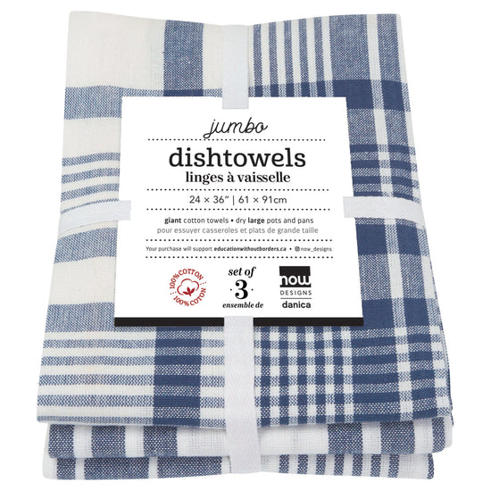 Jumbo Tea Towel Set/3 - Indigo
