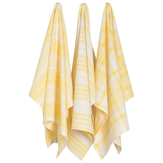 Jumbo Tea Towels Set/3 - Lemon Yellow