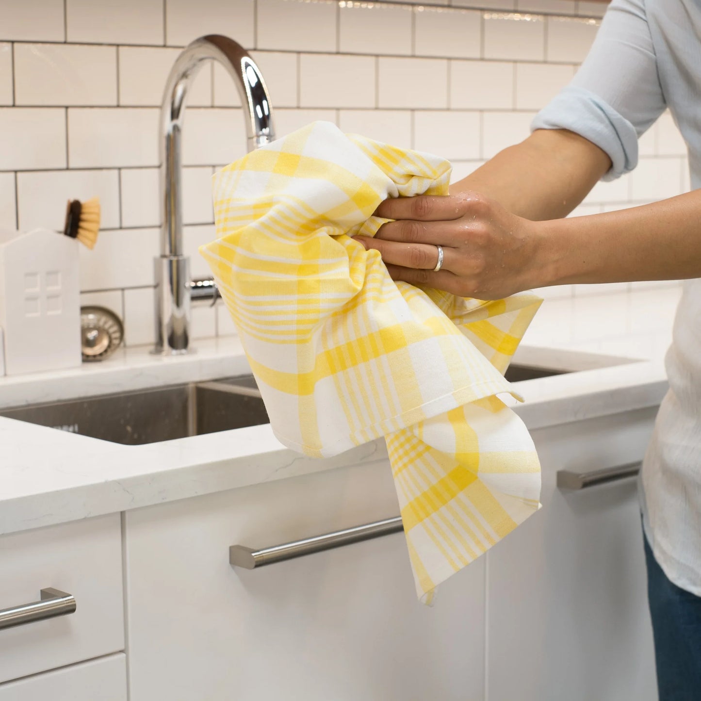 Jumbo Tea Towels Set/3 - Lemon Yellow